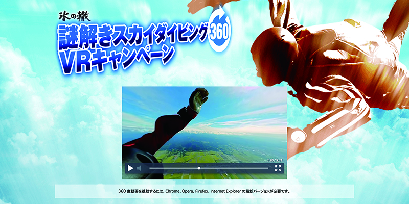 ABC朝日放送 360度VRスカイダイビング